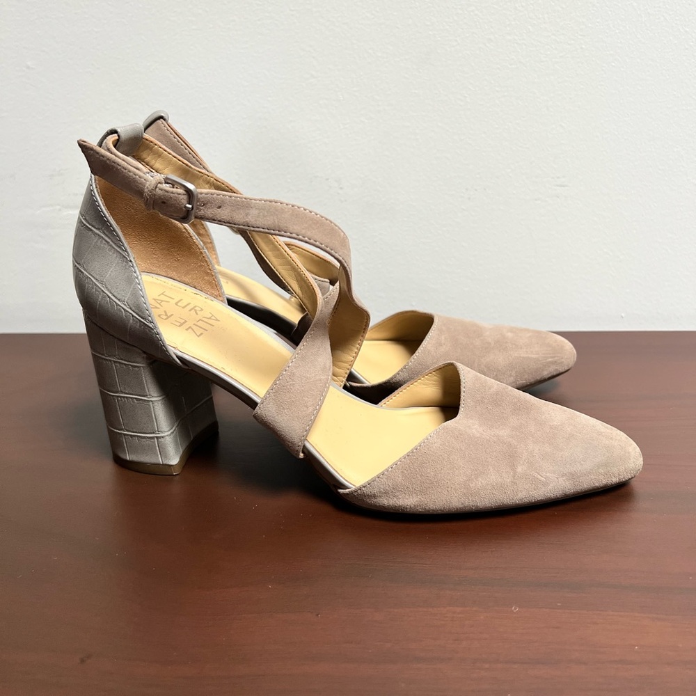 Naturalizer Samosa Grey Fog Suede/Croco Synthetic